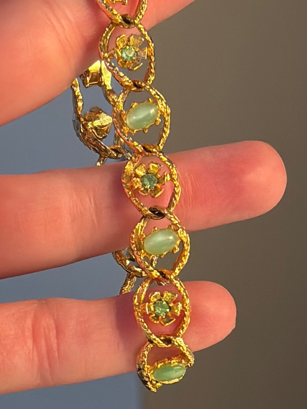 Vintage Stamped LJM Beaded Bracelet from the 1960s